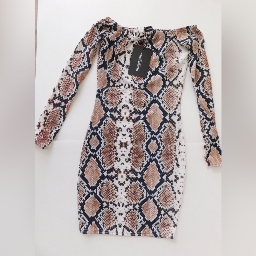 Snake Print Body-con Dress (size 2 , UK size 6)
